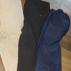Boy's Black, Navy, and Tan Pants